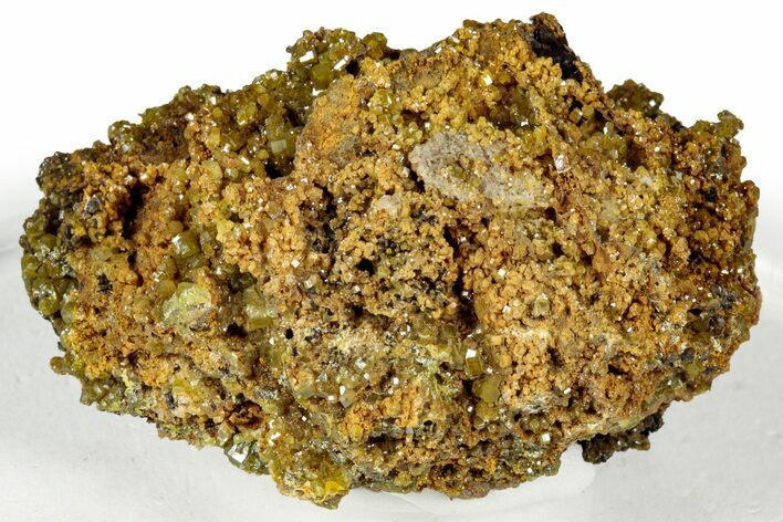 Lustrous Apple-Green Pyromorphite Crystal Cluster - China #330090